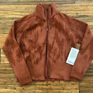 Lululemon End State Full Zip in Dark Terracotta size 12 NWT